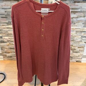 Goodfellow & Co Men's Maroon Henley Shirt
